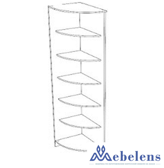 Радиусный распашной шкаф арт.52 кожа